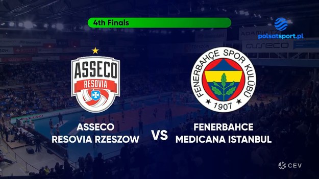 Skrót rewanżowego meczu Asseco Resovia Rzeszów - Fenerbahce Medicana Stambuł z ćwierćfinału Pucharu CEV siatkarzy.