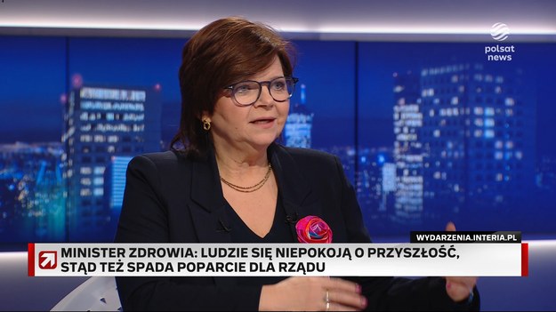 Minister Izabela Leszczyna zapytana została także o słabe notowania rządu w najnowszych sondażach. Zdaniem minister zdrowia wpływa na te wyniki może mieć ogólna sytuacja na świecie. - Jak ludzie się niepokoją, obawiają, nie wiedzą czy przyszłość bezpieczna jest zagwarantowana, to ich nastroje spadają - wyjaśniła, podkreślając jednak, że Polska ma gwarancje bezpieczeństwa i jest silnym podmiotem na mapie świata. Odnosząc się zaś do sytuacji materialnej Polaków, polityk wskazała, że na co dzień nie przyjmujemy do wiadomości, że nasze portfele "zostały wydrenowane w poprzednich latach" i dzisiaj odbudowanie tych portfeli jest "bardzo trudne".