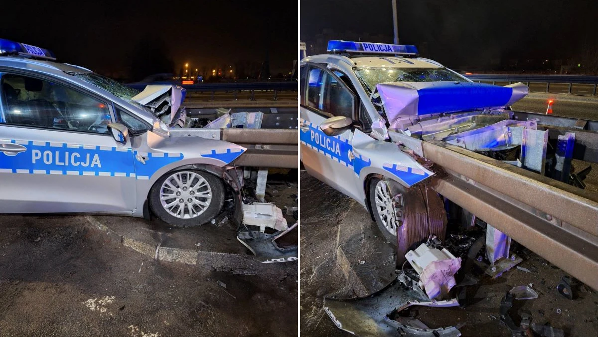 35-letni policjant z niewiadomych przyczyn stracił panowanie nad radiowozem i uderzył w barierę energochłonną. W samochodzie była jeszcze 31-letnia koleżanka mężczyzny z patrolu. Do groźnie wyglądającego wypadku doszło na Estakadzie Kwiatkowskiego w Gdyni.
