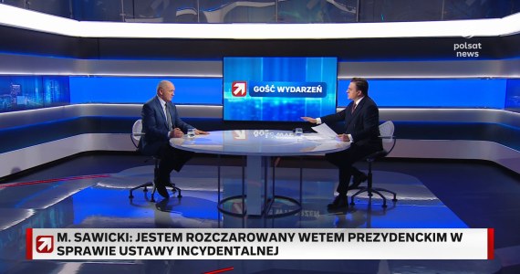 Sawicki w "Gościu Wydarzeń" o ustawie incydentalnej: Jestem rozczarowany wetem pana prezydenta