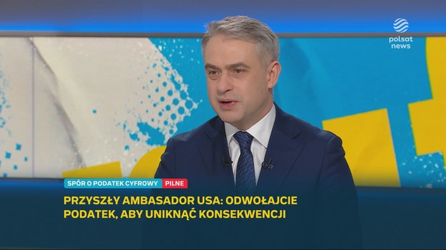 - Ten wpis ze strony przyszłego ambasadora był niepotrzebny. W Polsce nikt nie będzie lennikiem, bo czas kiedy Polska była lennikiem jakiegoś innego państwa się skończył - zaznaczył Krzysztof Gawkowski pytany o słowa Thomasa Rose'a, który na twitterze ostrzegł polski rząd, by nie wprowadzał podatku cyfrowego.