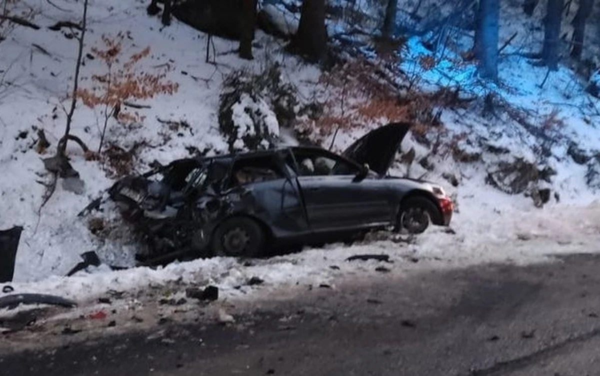 31-letni kierowca audi nie żyje - to tragiczny bilans wypadku, do którego doszło na drodze ze Szklarskiej Poręby w kierunku Świeradowa-Zdroju w województwie dolnośląskim na tzw. zakręcie śmierci - poinformowała policja we wtorek. Auto wpadło w poślizg i czołowo zderzyło się z nadjeżdżającym z naprzeciwka mercedesem.