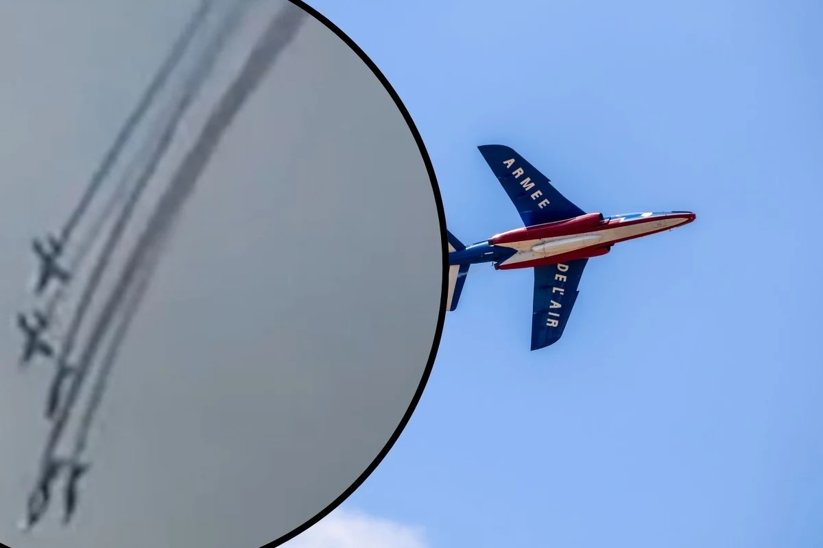 Dwa samoloty francuskich sił powietrznych zderzyły się w powietrzu podczas próby wyczynu kaskaderskiego. Ranne zostały trzy osoby.