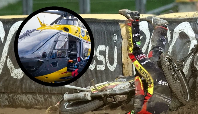 Dramatyczny wypadek, 3-krotny mistrz świata na noszach. Wezwano helikopter