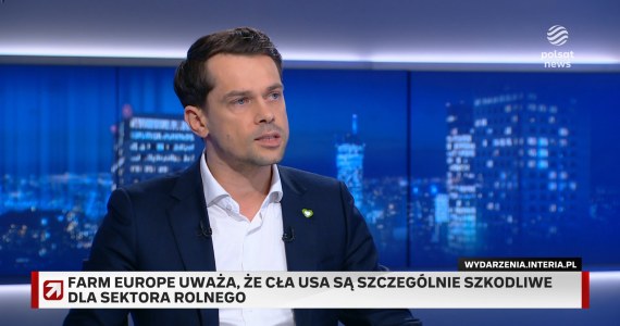 "Gość Wydarzeń". Wiceminister rolnictwa o cłach Trumpa: Polska straci, ale niewiele