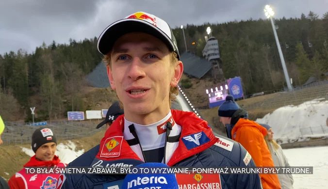 Daniel Tschofenig podsumował Red Bull Skoki w Punkt. „To była świetna zabawa”. WIDEO