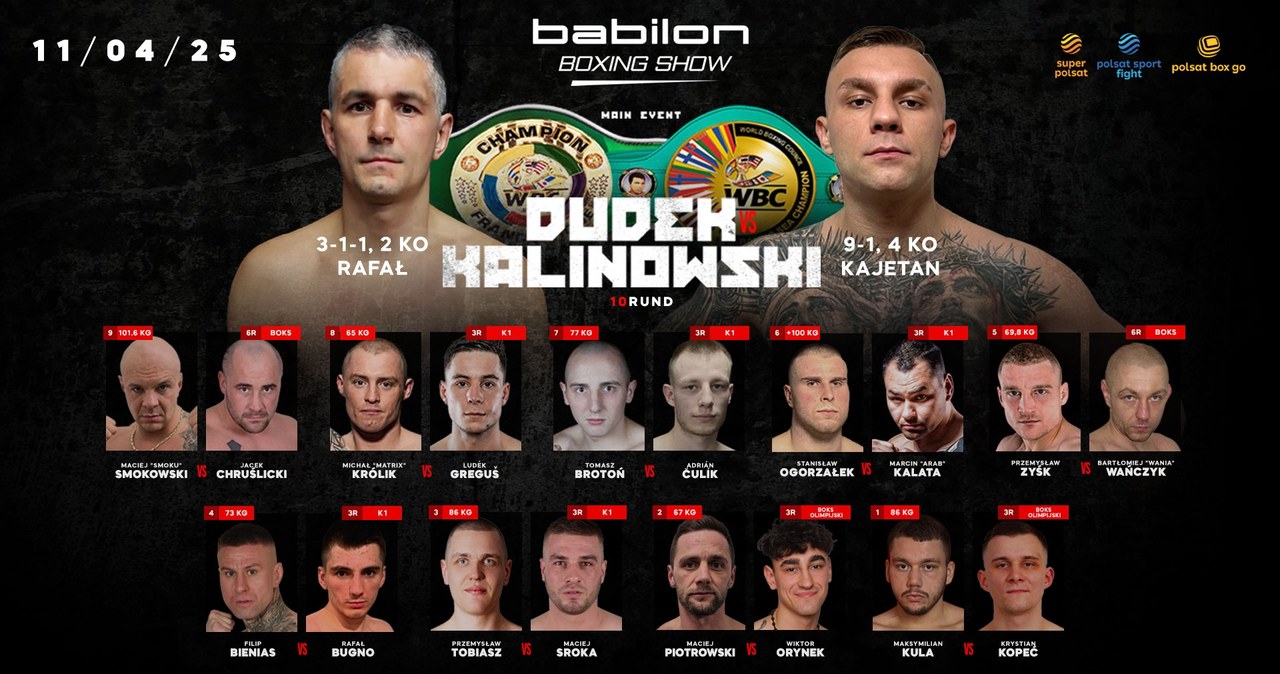Babilon Boxing Show &amp; K1 w Nowym Sączu - pełna karta walk kwietniowej gali