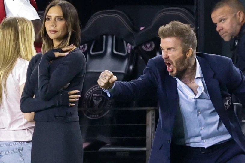 David Beckham se je pošalil s frizersko katastrofo, kar je izzvalo 'grozen' komentar Victorie Beckham