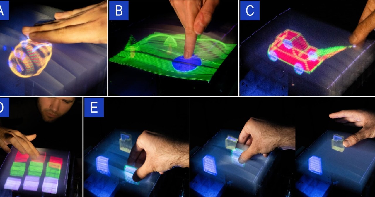 Pierwszy raz można to zrobić z hologramem 3D. Uwaga na palce!