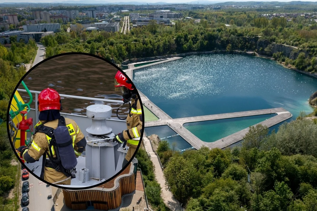 Tragedia w Krakowie. Nie żyje 50-latek, który nurkował w zbiorniku na Zakrzówku.