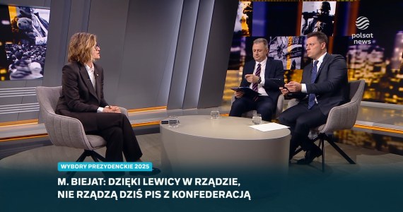 Biejat w ''Najważniejszych pytaniach'': Dzięki Lewicy w rządzie, nie rządzą dziś PiS z Konfederacją
