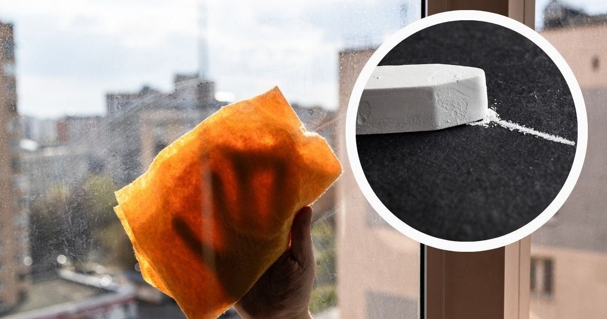 "Szyby w oknach najlepiej czyszczą się kredą, rozrobioną wodą"