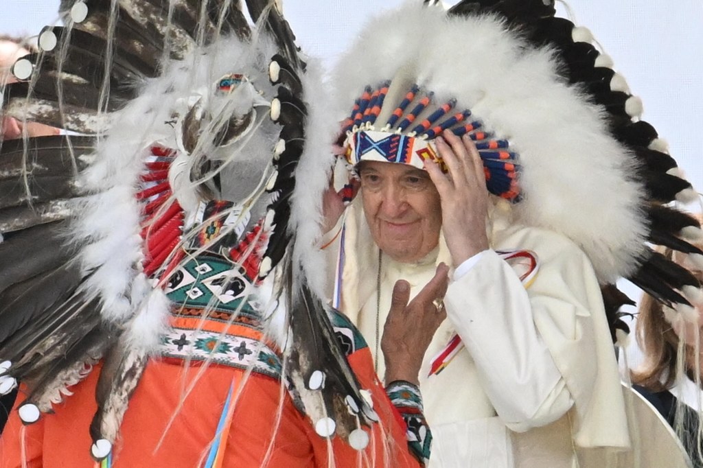 Papież Franciszek w czasie wizyty w Kanadzie - 25 lipca 2022 r / fot. CIRO FUSCO / PAP/EPA CIRO FUSCO