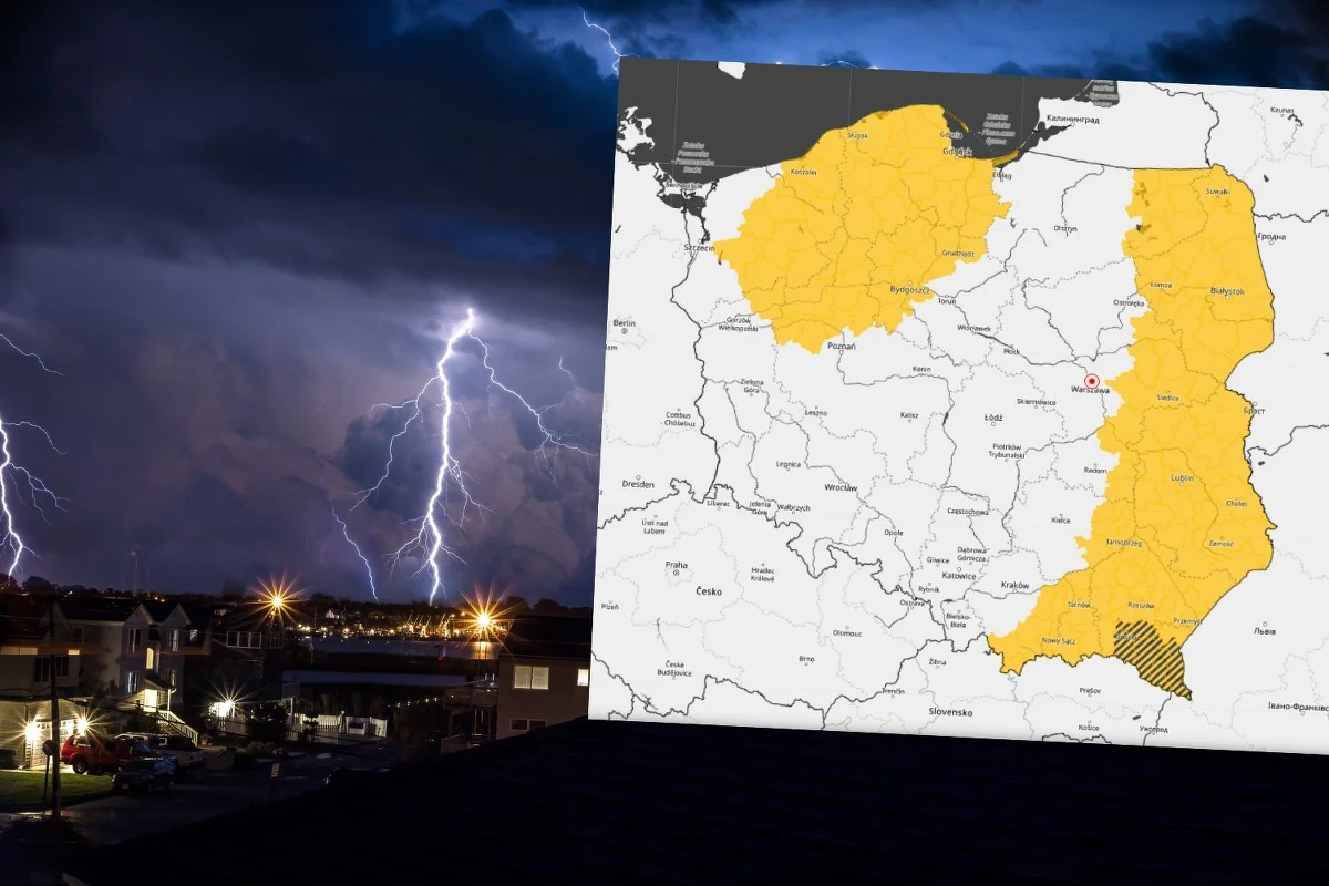 Instytut Meteorologii i Gospodarki Wodnej wydał ostrzeżenie pierwszego stopnia przed burzami, które mają nawiedzić wschodnią część Polski. Mieszkańcy powinni przygotować się na silne opady deszczu i porywy wiatru.