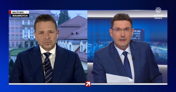"Nie zamierzam się spierać". Trzaskowski reaguje w "Gościu Wydarzeń" na propozycję Hołowni