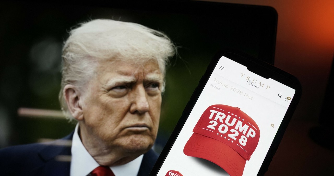 Donald Trump sprzedaje gadżety na 2028. Konstytucja USA blokuje kandydaturę, a nie biznes