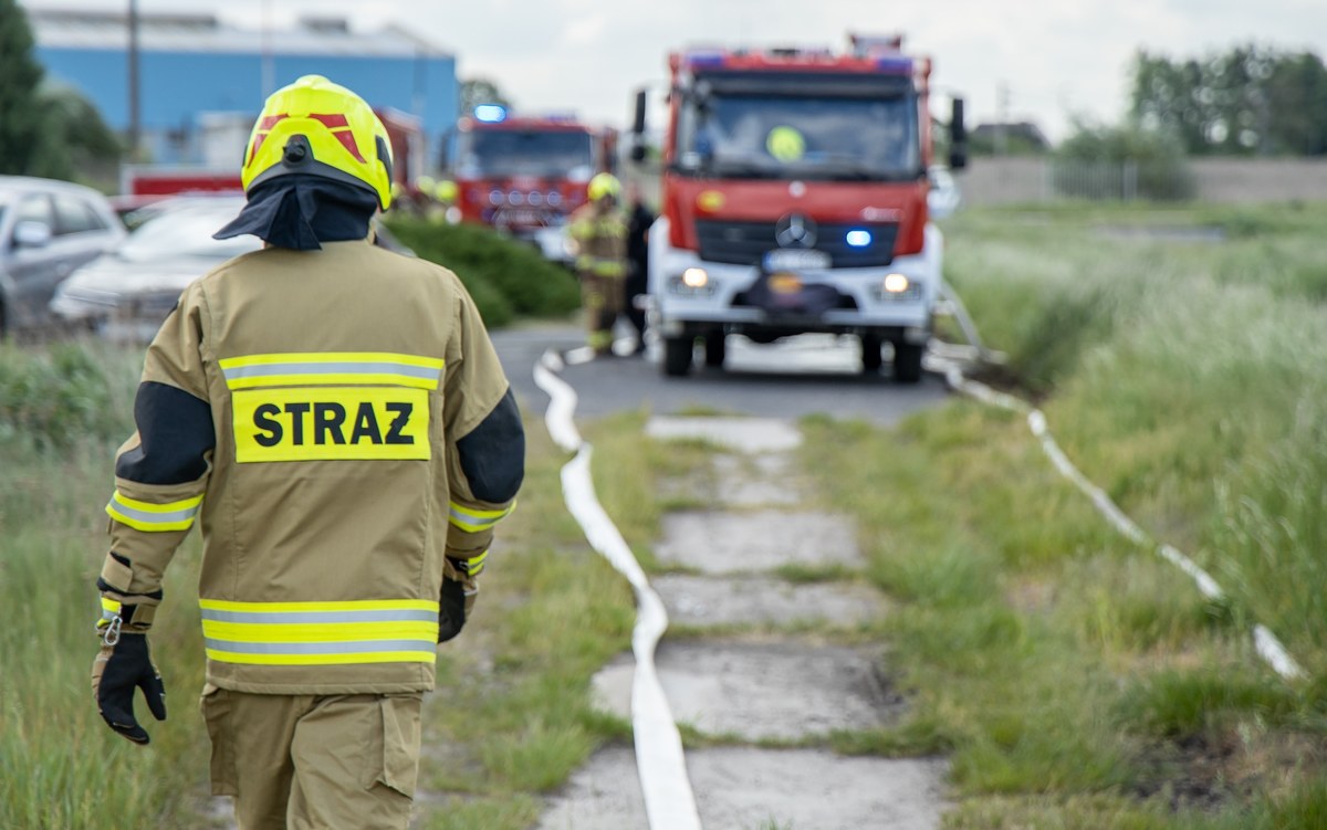 Pożar w parku rozrywki w Zatorze