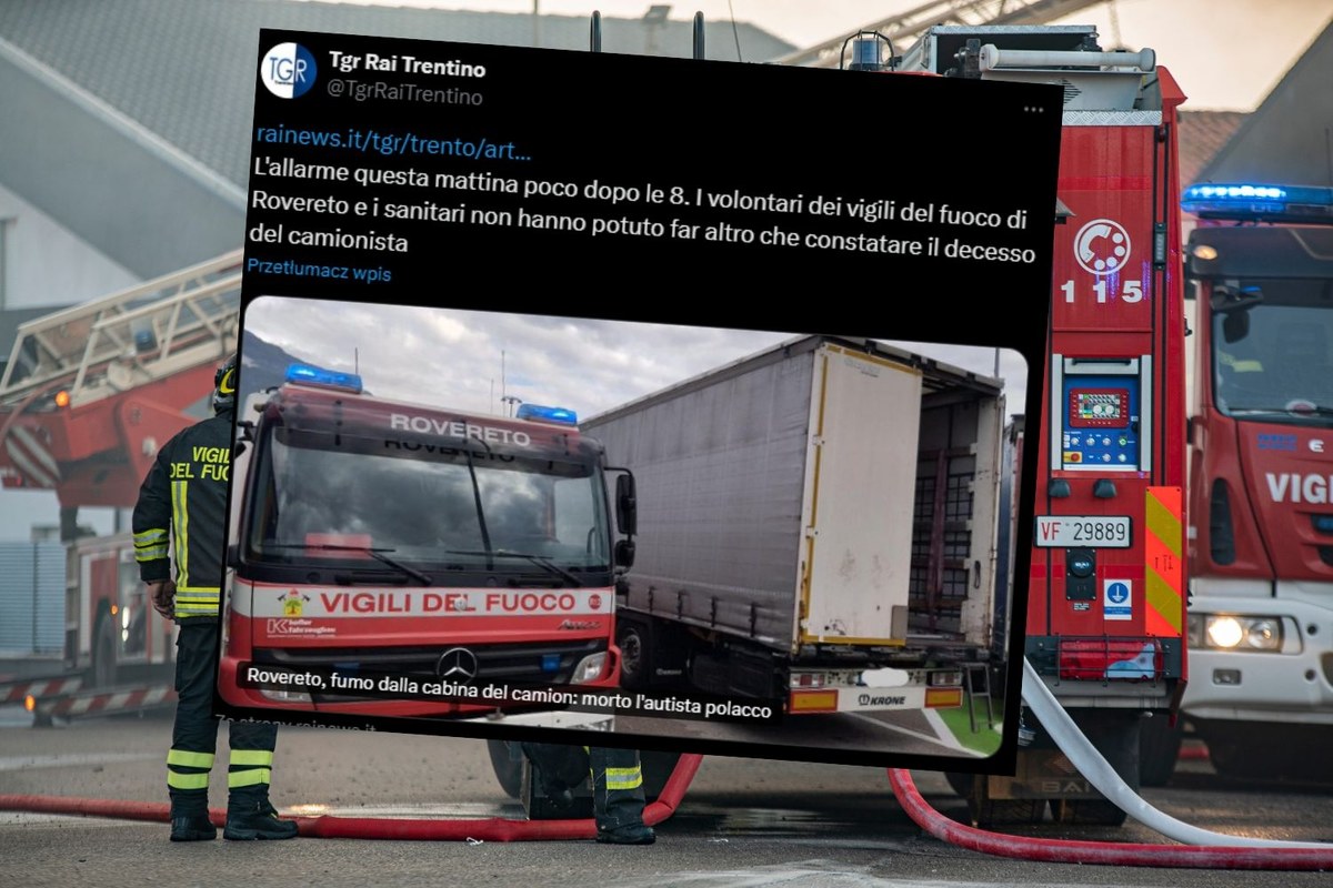 Dramat we Włoszech. Polak znaleziony martwy w ciężarówce