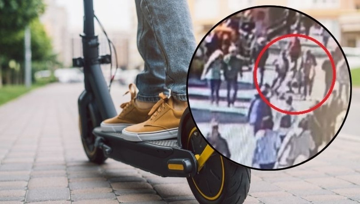 Pijany 17-latek na hulajnodze potrącił pieszą [FILM]