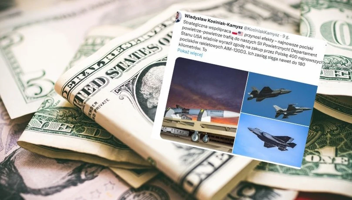 Jest zgoda Departament Stanu USA na sprzedaż Polsce 400 rakiet średniego zasięgu powietrze-powietrze AIM-120D. Ich koszt to do 1,33 mld dolarów - podała należąca do Pentagonu agencja Defense Security Cooperation Agency (DSCA).
