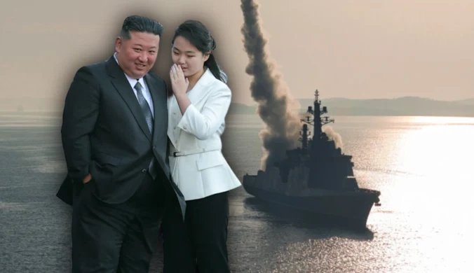 Kim Dzong Un pokazał nowy okręt. Towarzyszyła mu córka