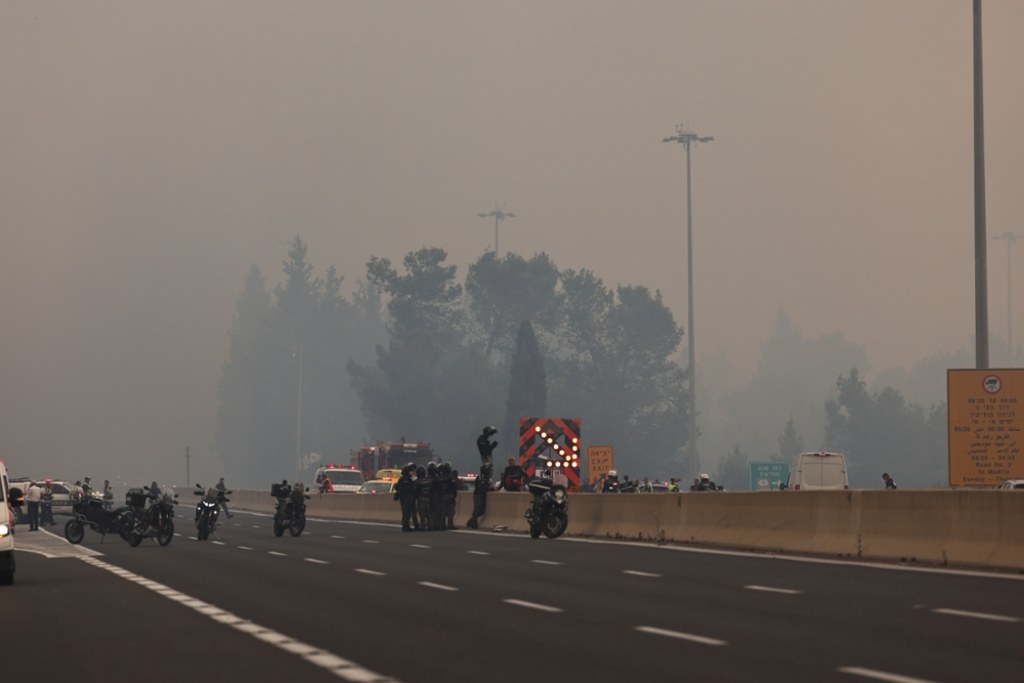 Pożar w Izraelu / fot. PAP/EPA/ATEF SAFADI / PAP PAP/EPA/ATEF SAFADI