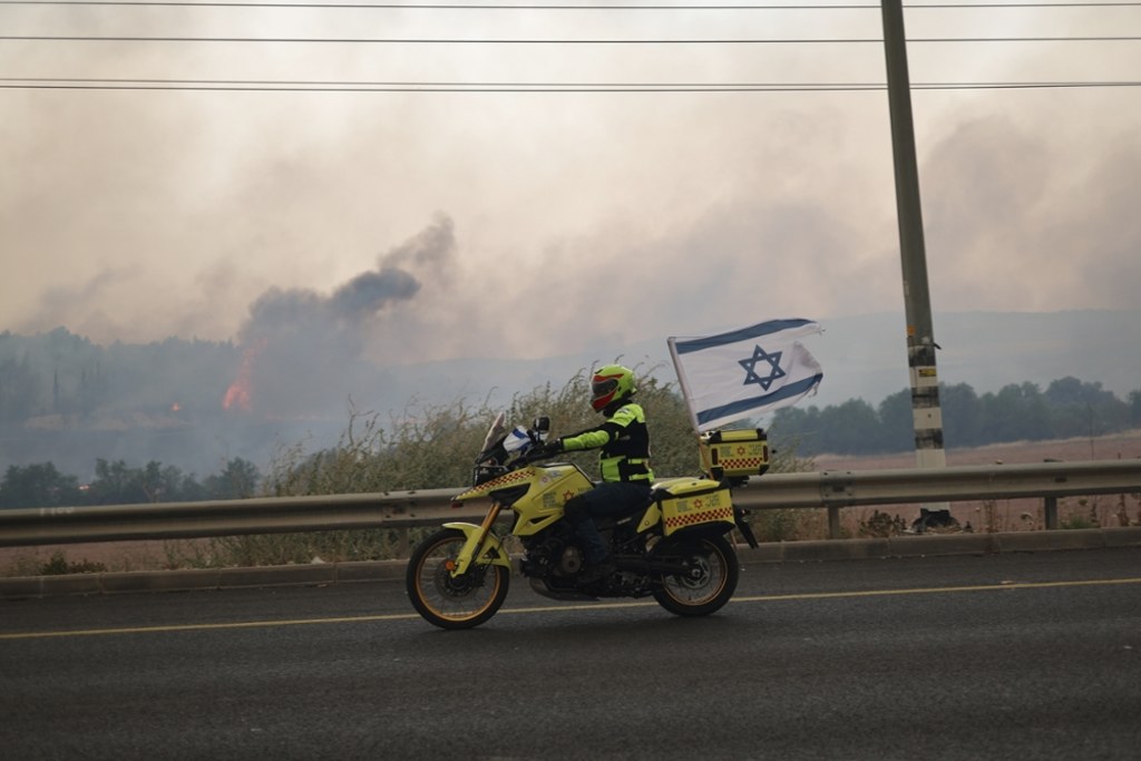 Pożar w Izraelu / fot. PAP/EPA/ATEF SAFADI / PAP PAP/EPA/ATEF SAFADI