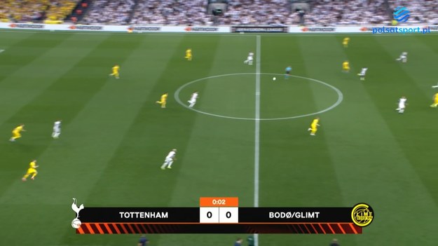 Tottenham otworzył wynik już w 1. minucie po golu Brennana Johnsona, a w 34. minucie na 2:0 podwyższył James Maddison. Dominica Solanke trafił z karnego w 61. minucie, a honorowe trafienie dla Bodø/Glimt zdobył Ulrik Saltnes w 83. minucie. 

Pełne mecze Ligi Europy obejrzeć można w kanałach sportowych Polsatu.
