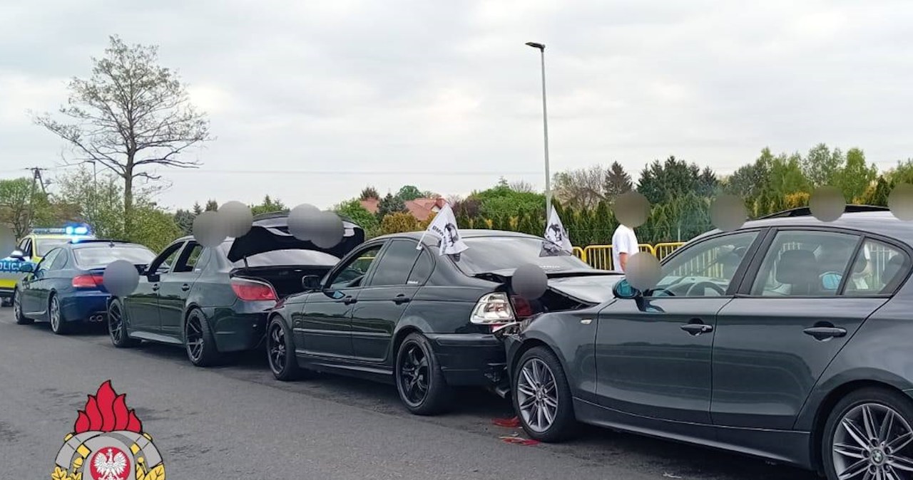 Cztery BMW rozbite w drodze na zlot. To była nieudana majówka