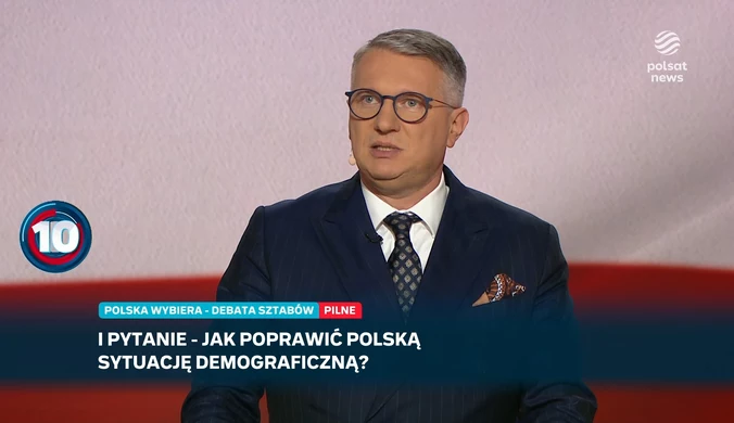 Debata sztabów. Pytanie o zwiększenie dzietności. Wipler: Koalicja rządząca zagłosowała przeciw obniżeniu VAT-u dla najmłodszych