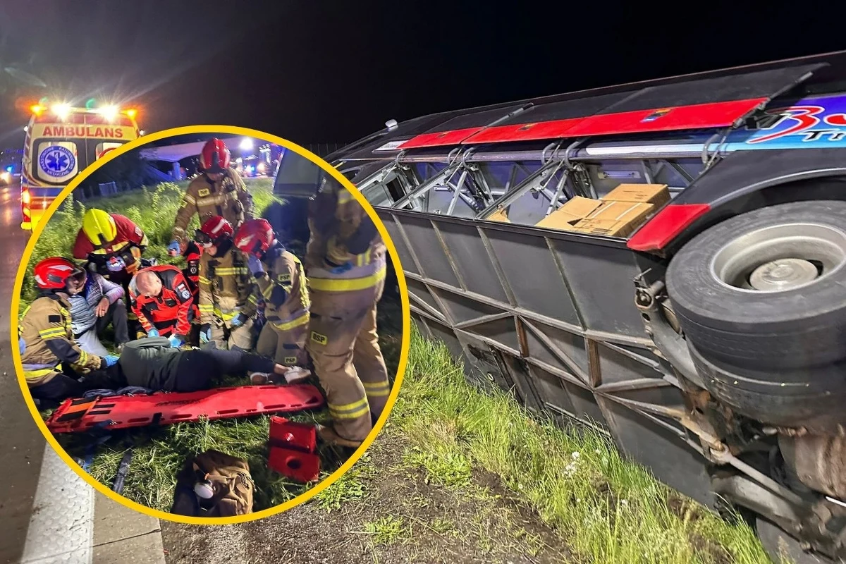 Autokarem, który w nocy zjechał z jezdni i wjechał do rowu na autostradzie A4 na Dolnym Śląsku, podróżowali amerykańscy żołnierze. Mamy nowe informacje w sprawie wypadku, do którego doszło między węzłami Wądroże Wielkie i Budziszów. Rannych zostało w sumie 8 osób. 