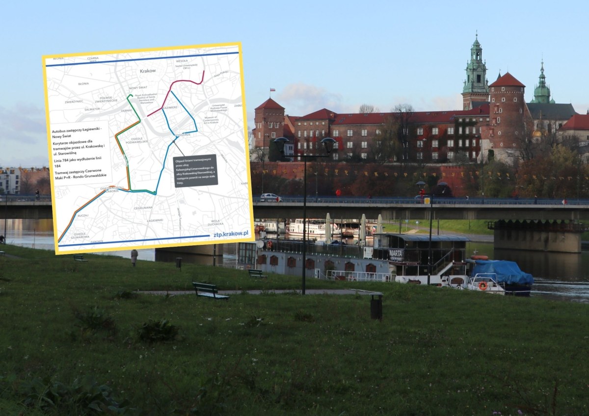 ​Remont Mostu Grunwaldzkiego w Krakowie. Jest mapa utrudnień