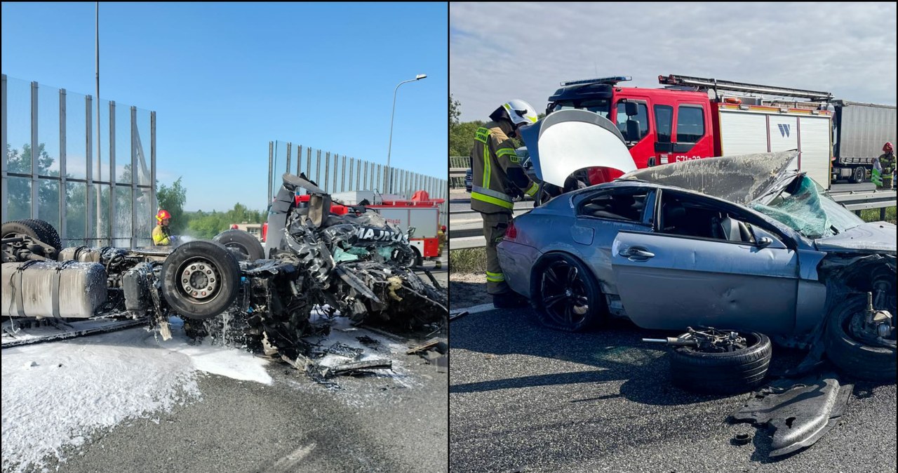 Tragiczny wypadek w Śląskiem. "Autostrada całkowicie zablokowana"