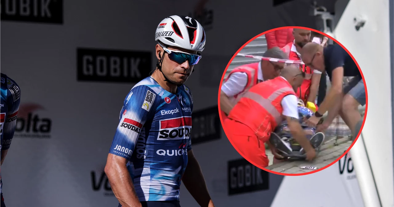 Mikel Landa trafił do szpitala po upadku na pierwszym etapie Giro d'Italia. Ma uraz kręgosłupa