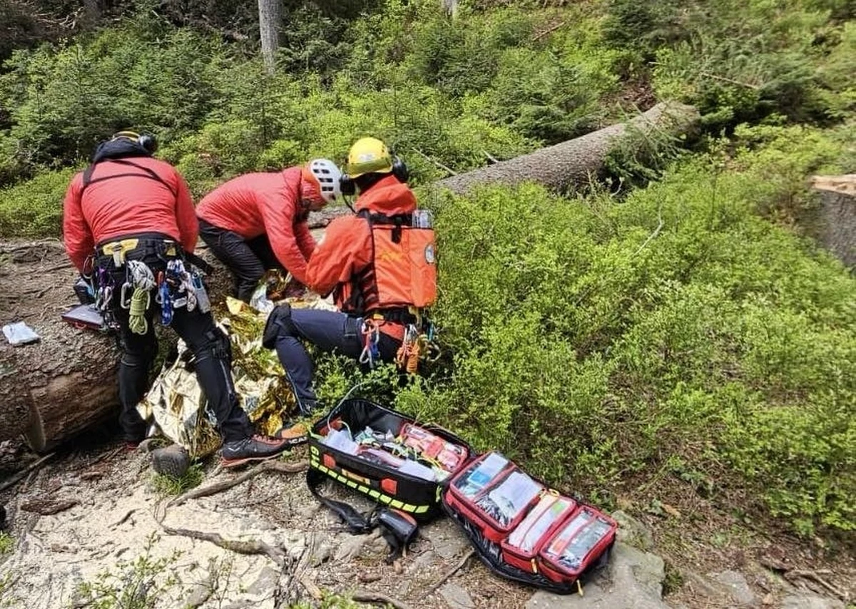 Na szlaku Perć Przyrodników w rejonie Babiej Góry doszło w piątek do poważnego zdarzenia. Pracownik leśny doznał zawału serca podczas wykonywania obowiązków. Dzięki błyskawicznej reakcji leśniczego i ratowników GOPR oraz wsparciu śmigłowca TOPR udało się uratować życie mężczyzny.