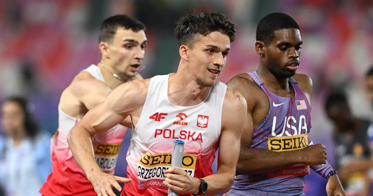 Zmiana w polskiej sztafecie - Marcin Karolewski i Patryk Grzegorzewicz Obok Amerykanie
