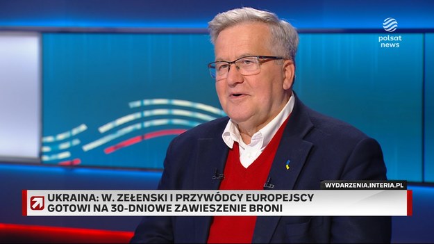 Gośćmi Katarzyny Zdanowicz w programie "Prezydenci i premierzy" byli między innymi Bronisław Komorowski i Leszek Miller, którzy komentowali gotowość Ukrainy na 30-dniowe zawieszenie broni.