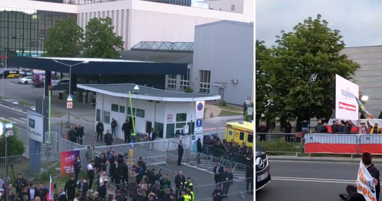 Incydent tuż przed debatą, wjazd zakłócony. "Nie uciekniesz"