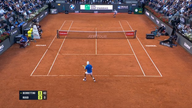 Skrót meczu Matteo Berrettini - Casper Ruud.
