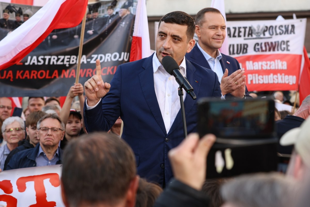 George Simion na wiecu Karola Nawrockiego. Padły mocne słowa