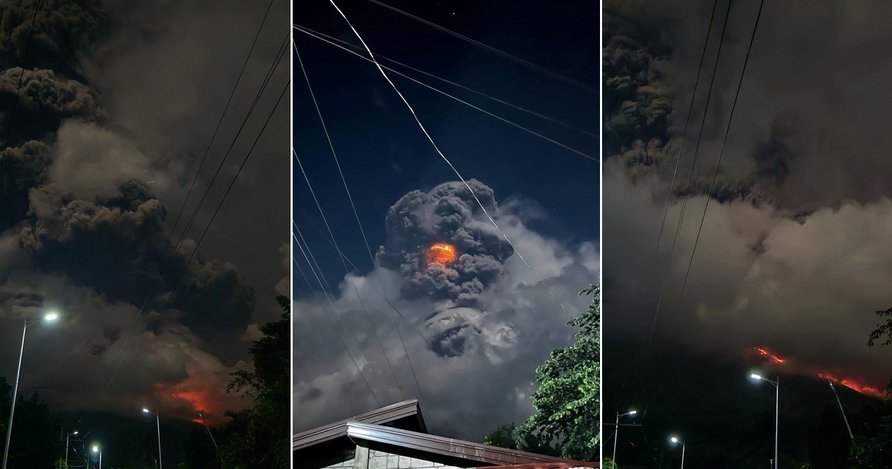 Gigantyczna chmura pyłu i przysypane domy. Erupcja wulkanu na Filipinach