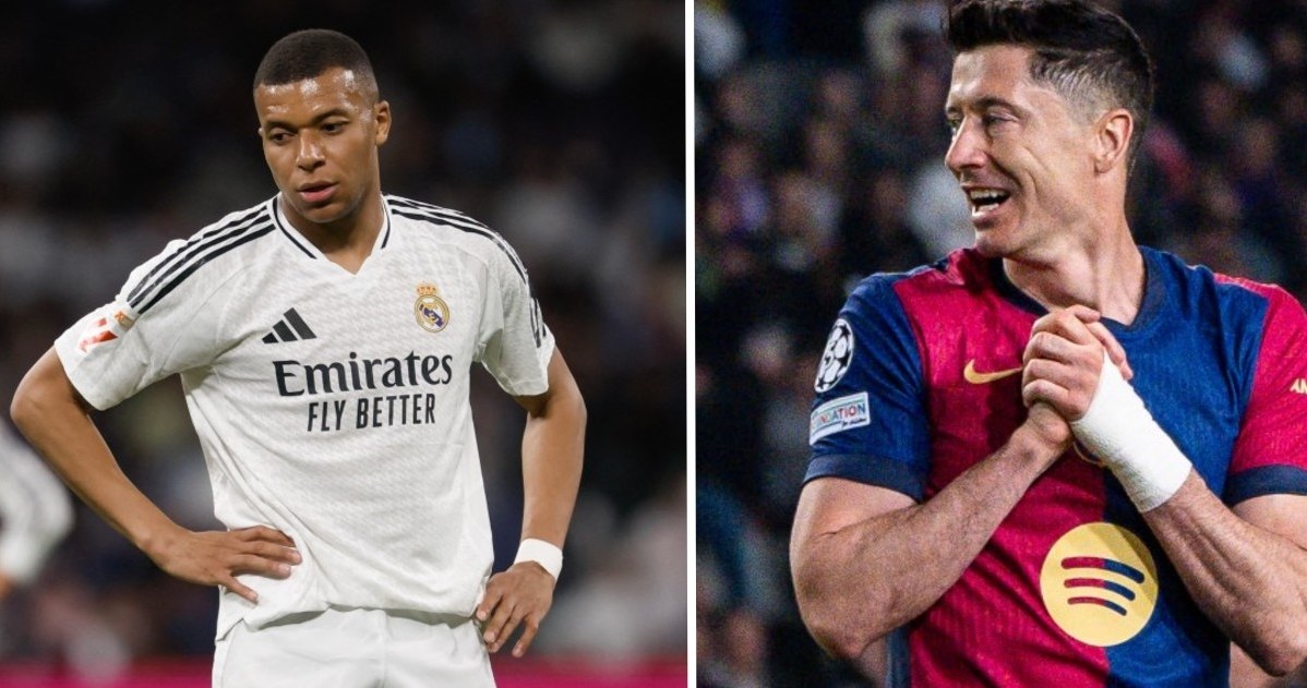 Lewandowski zapytany o rywalizację z Mbappe. Polak wybuchł śmiechem