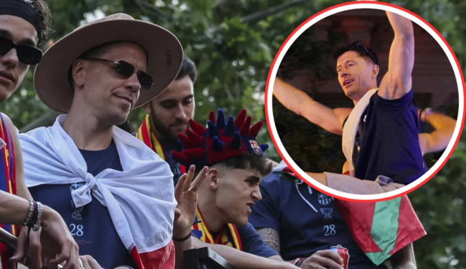 Hit - polski hymn na fecie Barcelony. Show Lewandowskiego i Szczęsnego