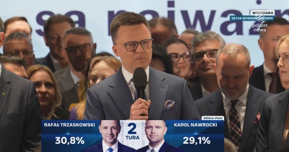 Hołownia przekazał poparcie Trzaskowskiemu