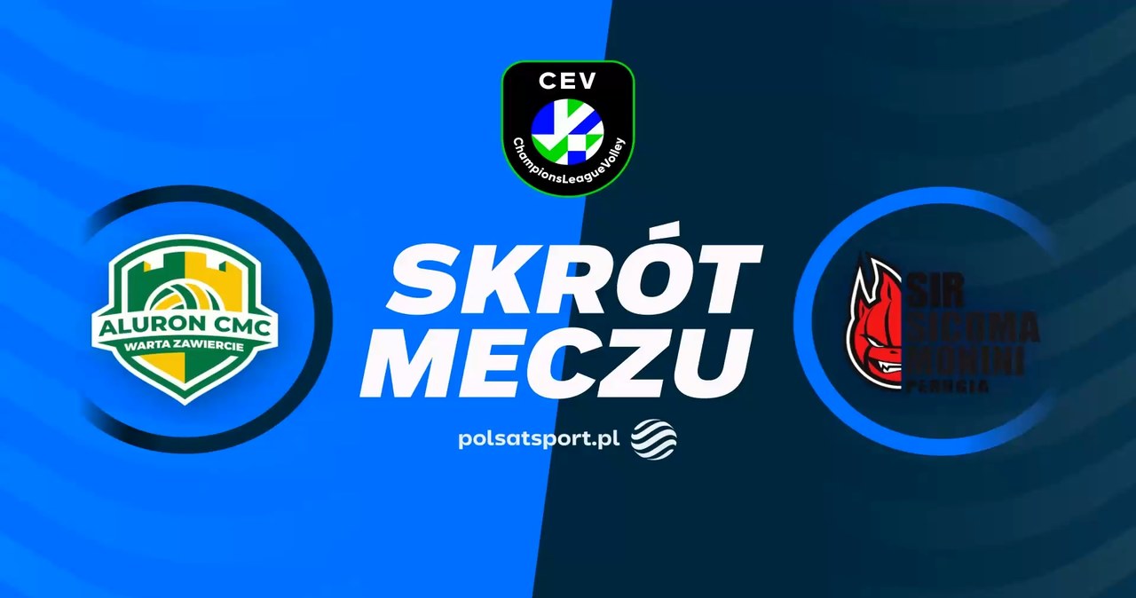 Aluron CMC Warta Zawiercie - Sir Sicoma Monini Perugia. Skrót meczu