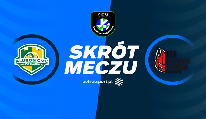Aluron CMC Warta Zawiercie - Sir Sicoma Monini Perugia. Skrót meczu