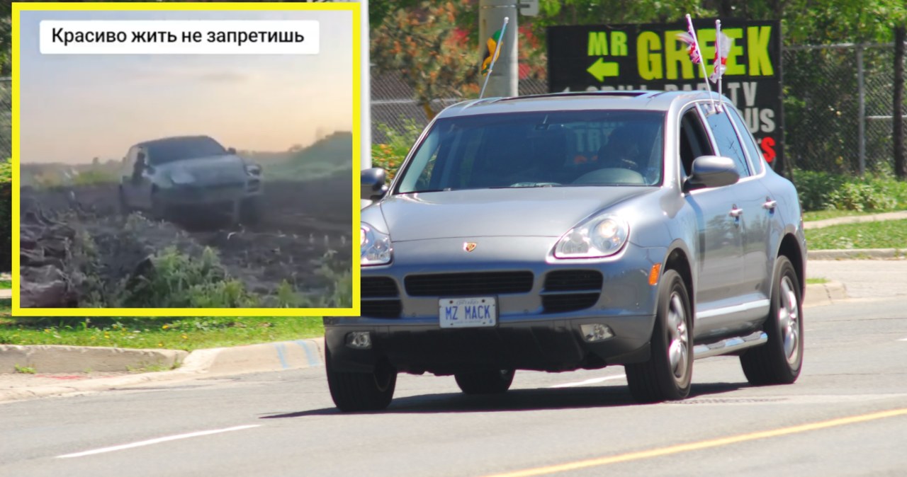 "Luksusowy" desant Rosjan. Na front jadą w Porsche