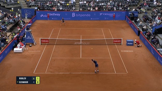 Skrót meczu Andrey Rublev - Damir Dzumhur.
