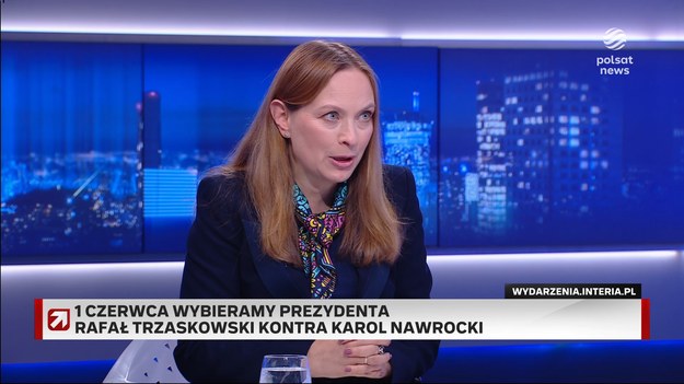 Katarzyna Pełczyńska-Nałęcz z Polski 2050 Szymona Hołowni zadeklarowała w środowym "Gościu Wydarzeń", że po porażce wyborczej Szymona Hołowni - lidera jej partii - wesprze kandydata KO w wyścigu o fotel prezydenta Polski. - Stawiam na Rafała Trzaskowskiego. Popieram, sekunduję i mam nadzieję, że wygra - powiedziała w rozmowie z Piotrem Witwickim. - Naszą rolą jest powiedzieć "popieramy", natomiast naszych wyborców trzeba przekonać, a trzeba ich przekonać tymi rzeczami, które są dla naszych wyborców ważne i my bardzo jasno te rzeczy panu Rafałowi Trzaskowskiemu powiedzieliśmy - dodała. Jak dodała, obecny włodarz Warszawy będzie "lepszy dla Polski" od swojego kontrkandydata wystawionego przez PiS - Karola Nawrockiego. Prowadzący zapytał minister, czy Hołownia słusznie - tuż po ogłoszeniu wyników exit poll I tury - poparł Trzaskowskiego. Nawiązał wówczas do słów Sławomira Mentzena, według którego kandydat Trzeciej Drogi "za darmo sprzedał swoich wyborców".