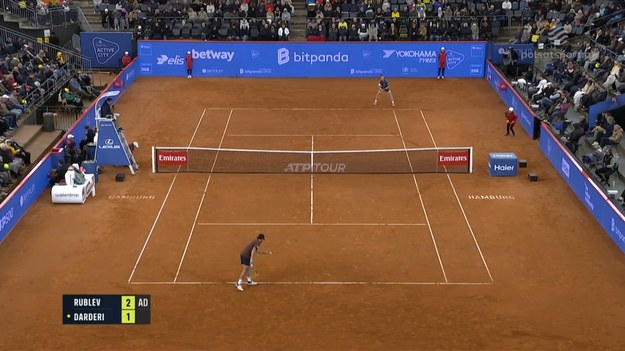 Skrót meczu Andrey Rublev - Luciano Darderi.